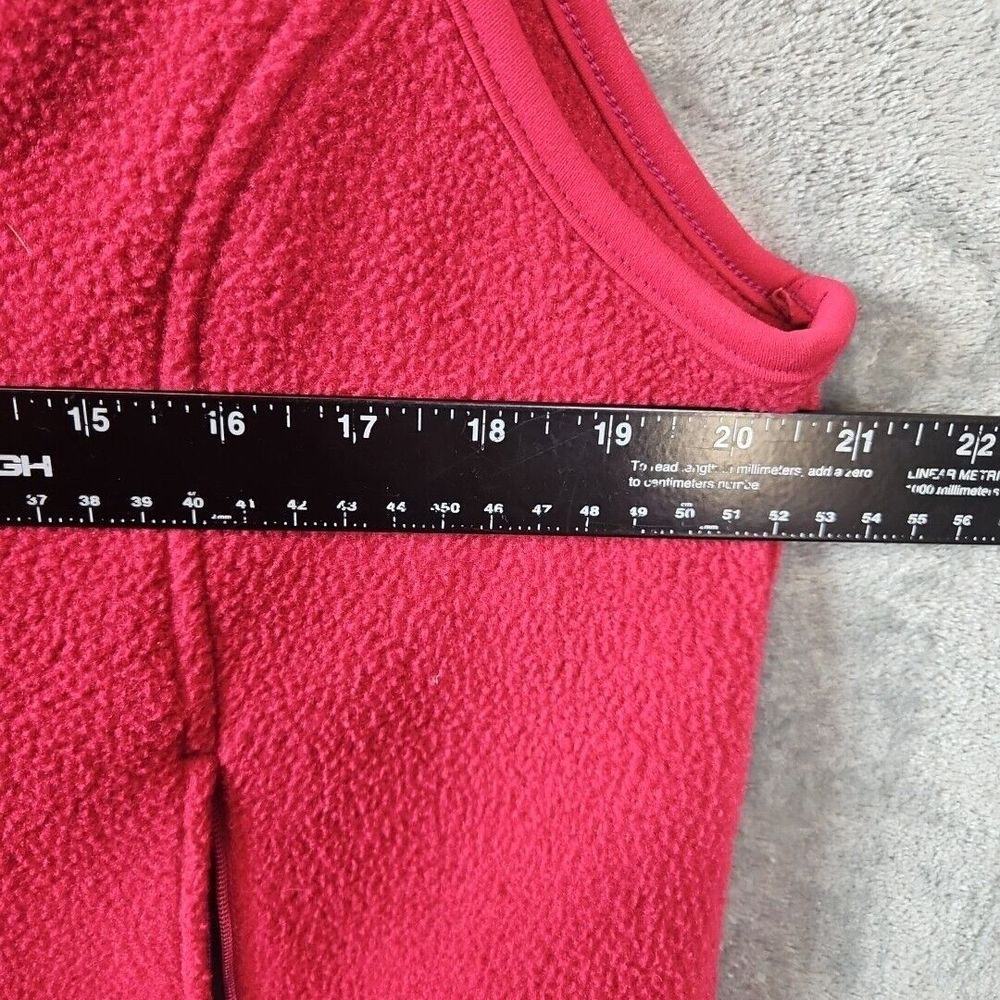 LL Bean Women's Sz MED Polartec Pink Fleece Zip Front Winter Vest - Picture 8 of 11